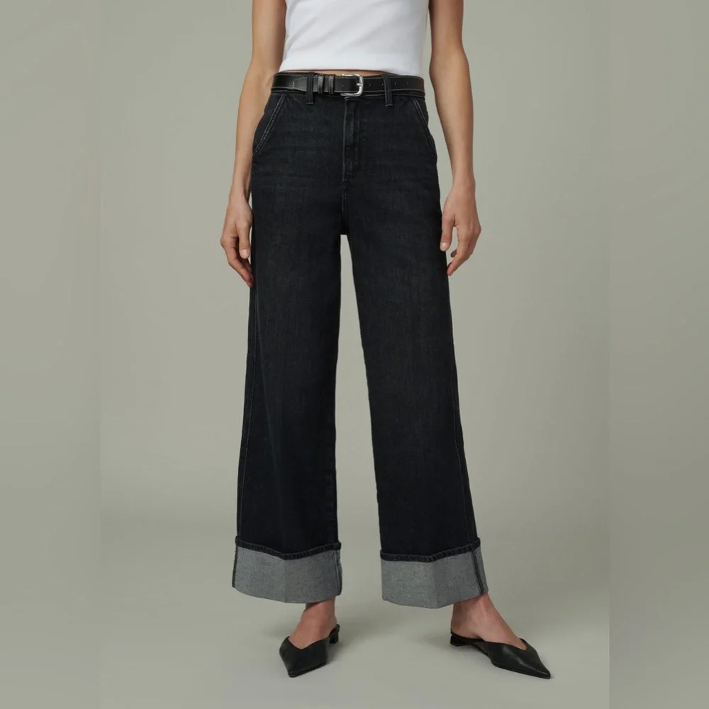 Joe's Jeans Dark Wide-Leg Denim - Picture 2 of 14